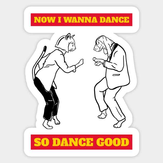 NOW DANCE! Black Sticker by CharlieCreator